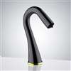 Fontana Matte Black Hand Sanitizer Automatic Soap Dispenser - Deck Mounted Commercial